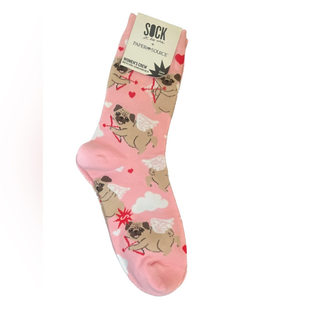 Cupid 💘 PUG Crew Socks by SOCKittome & PAPER*-SOURCE